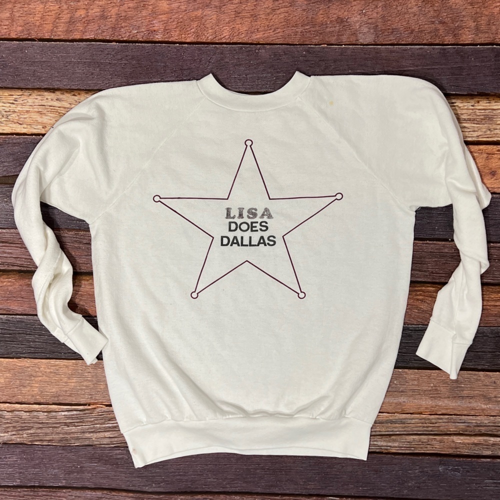 VTG 80s Lisa Does Dallas Macy's 1985 Crewneck Pullover Jumper Sweatshirt